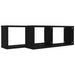 Wall Cube Shelves 2 Pcs Black 60x15x23 Cm Chipboard Nbiotl