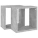 Wall Cube Shelves 2 Pcs Concrete Grey 26x15x26 Cm Nbibti