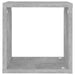 Wall Cube Shelves 2 Pcs Concrete Grey 26x15x26 Cm Nbibti