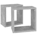 Wall Cube Shelves 2 Pcs Concrete Grey 26x15x26 Cm Nbibti