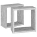 Wall Cube Shelves 2 Pcs Concrete Grey Nbibob