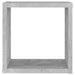 Wall Cube Shelves 2 Pcs Concrete Grey Nbibob