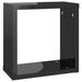 Wall Cube Shelves 2 Pcs Glossy Look Black 30x15x30 Cm Nbibok