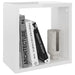 Wall Cube Shelves 2 Pcs Glossy Look White 26x15x26 Cm Nbibat