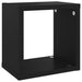 Wall Cube Shelves 4 Pcs Black Nbibpl