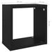 Wall Cube Shelves 4 Pcs Black Nbibxk