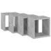 Wall Cube Shelves 4 Pcs Concrete Grey 22x15x22 Cm Nbiblp