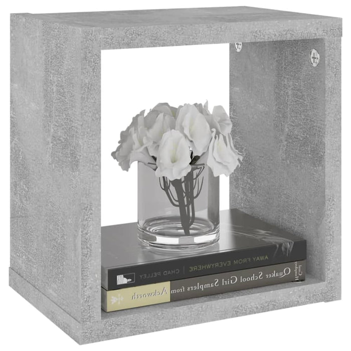 Wall Cube Shelves 4 Pcs Concrete Grey 22x15x22 Cm Nbiblp