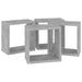 Wall Cube Shelves 4 Pcs Concrete Grey 26x15x26 Cm Nbibtn