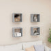 Wall Cube Shelves 4 Pcs Concrete Grey 26x15x26 Cm Nbibtn