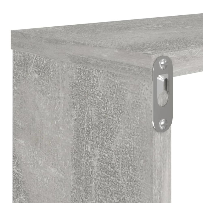 Wall Cube Shelves 4 Pcs Concrete Grey 80x15x26.5 Cm