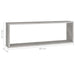 Wall Cube Shelves 4 Pcs Concrete Grey 80x15x26.5 Cm