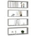 Wall Cube Shelves 4 Pcs Concrete Grey 80x15x26.5 Cm