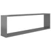 Wall Cube Shelves 4 Pcs Glossy Look Grey 100x15x30 Cm