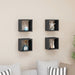 Wall Cube Shelves 4 Pcs Glossy Look Grey Nbibii