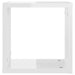 Wall Cube Shelves 4 Pcs Glossy Look White 30x15x30 Cm Nbiboi