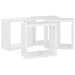 Wall Cube Shelves 4 Pcs Glossy Look White 30x15x30 Cm Nbiboi