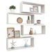 Wall Cube Shelves 4 Pcs Glossy Look White 60x15x23 Cm