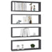 Wall Cube Shelves 4 Pcs Grey 80x15x26.5 Cm Chipboard Nbioot