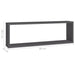 Wall Cube Shelves 4 Pcs Grey 80x15x26.5 Cm Chipboard Nbioot