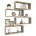 Wall Cube Shelves 4 Pcs Sonoma Oak Chipboard Nbioat