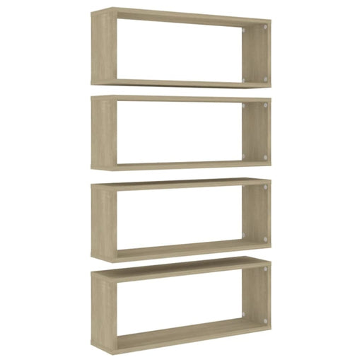 Wall Cube Shelves 4 Pcs Sonoma Oak Chipboard Nbioat