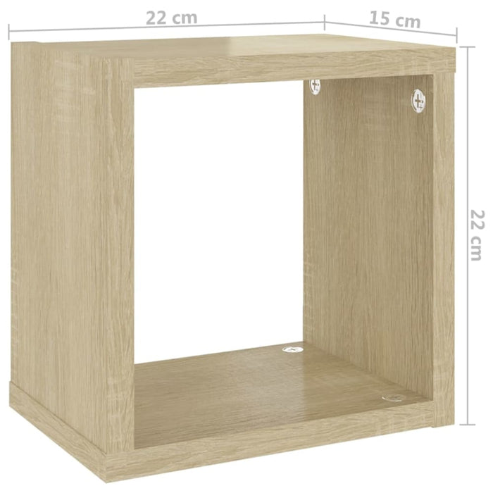 Wall Cube Shelves 4 Pcs Sonoma Oak Nbiblx