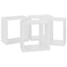 Wall Cube Shelves 4 Pcs White 26x15x26 Cm Nbibxl