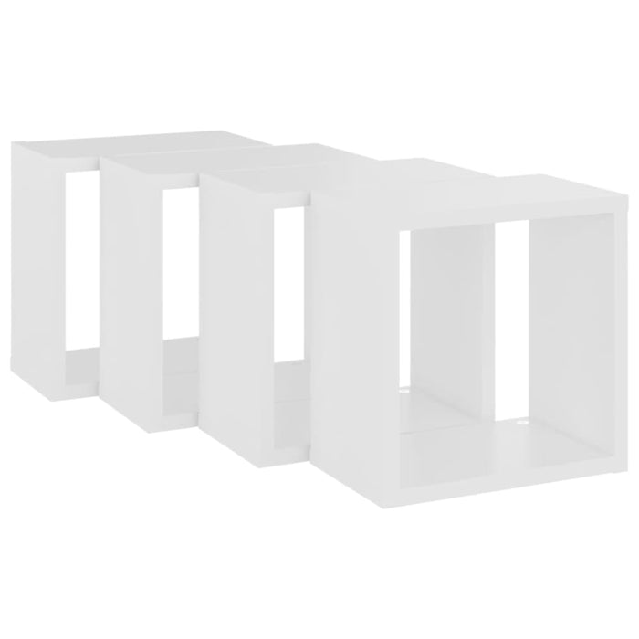 Wall Cube Shelves 4 Pcs White 26x15x26 Cm Nbibxl