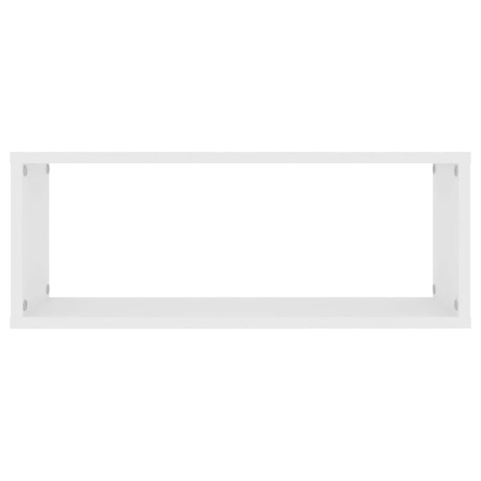 Wall Cube Shelves 4 Pcs White 60x15x23 Cm Chipboard Nbiota