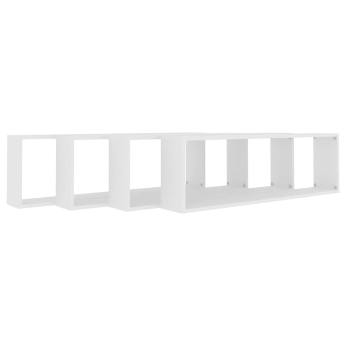 Wall Cube Shelves 4 Pcs White Chipboard Nbibnb