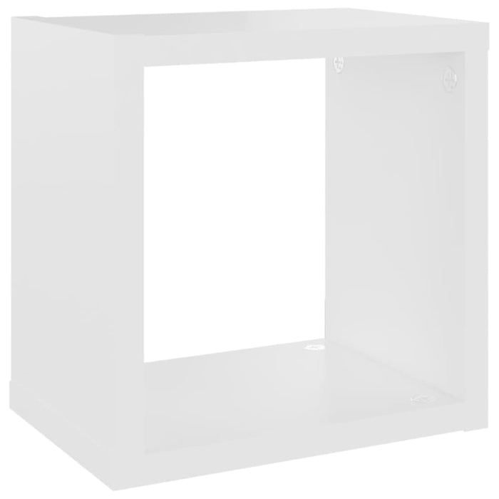 Wall Cube Shelves 4 Pcs White Nbibpt