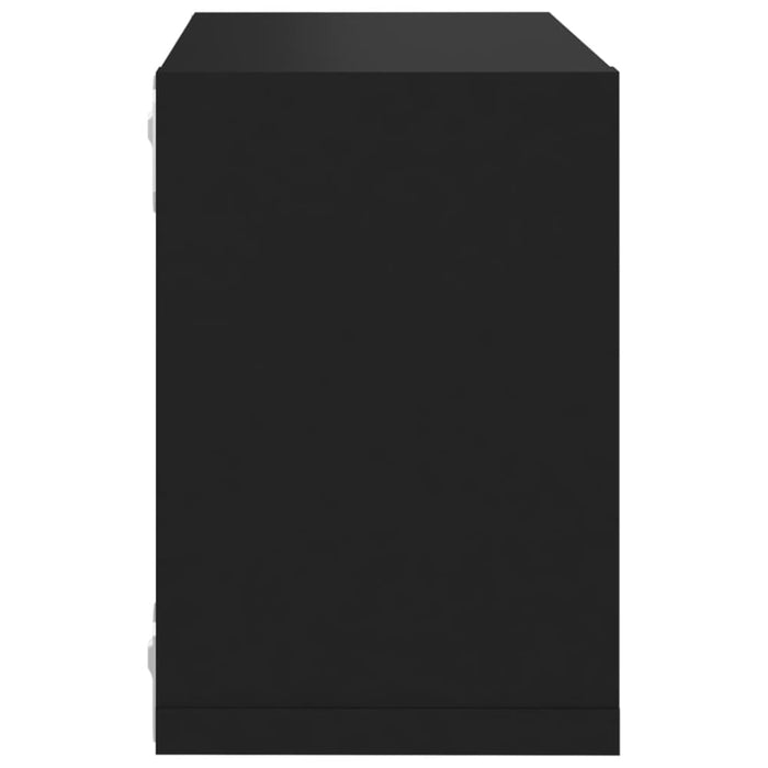 Wall Cube Shelves 6 Pcs Black 22x15x22 Cm Nbibpi