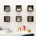 Wall Cube Shelves 6 Pcs Black 22x15x22 Cm Nbibpi