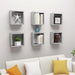 Wall Cube Shelves 6 Pcs Concrete Grey 30x15x30 Cm Nbibox