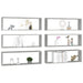 Wall Cube Shelves 6 Pcs Concrete Grey 80x15x26.5 Cm