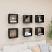 Wall Cube Shelves 6 Pcs Glossy Look Black 26x15x26 Cm Nbiban