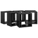 Wall Cube Shelves 6 Pcs Glossy Look Black 26x15x26 Cm Nbiban