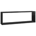 Wall Cube Shelves 6 Pcs Glossy Look Black 80x15x26.5 Cm