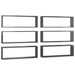 Wall Cube Shelves 6 Pcs Glossy Look Grey Chipboard Nbiotx