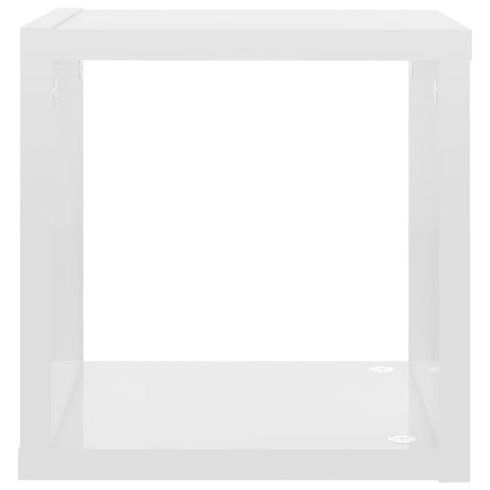 Wall Cube Shelves 6 Pcs Glossy Look White 22x15x22 Cm Nbibix