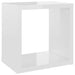 Wall Cube Shelves 6 Pcs Glossy Look White 22x15x22 Cm Nbibix