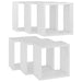 Wall Cube Shelves 6 Pcs Glossy Look White 26x15x26 Cm Nbibap