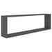 Wall Cube Shelves 6 Pcs Grey 100x15x30 Cm Chipboard Nbibni