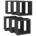 Wall Cube Shelves 6 Pcs Grey 26x15x26 Cm Nbibtt