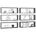 Wall Cube Shelves 6 Pcs Grey 80x15x26.5 Cm Chipboard Nbiooa