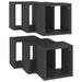 Wall Cube Shelves 6 Pcs Grey Nbiblb