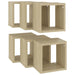 Wall Cube Shelves 6 Pcs Sonoma Oak Nbiblt