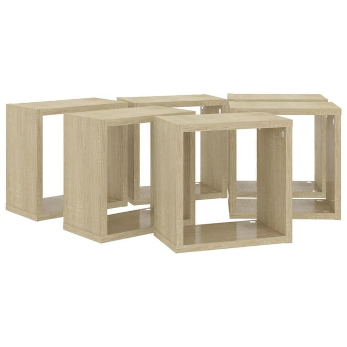 Wall Cube Shelves 6 Pcs Sonoma Oak Nbibtl