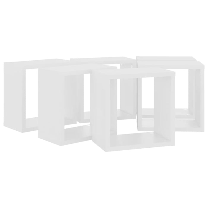 Wall Cube Shelves 6 Pcs White 26x15x26 Cm Nbibxi